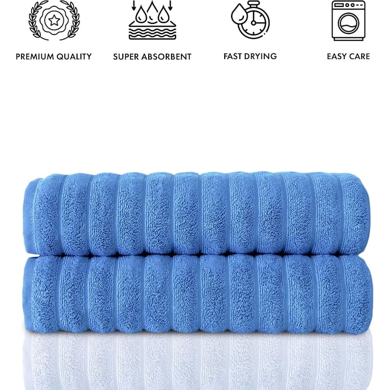 Brampton Premium Turkish Cotton 2 Piece Bath Towels Set Heavyweight