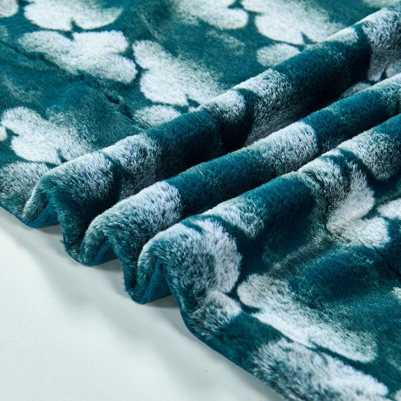 Ballys 3-piece Floral FauxFur Throw Blanket and Pillow Cover Set