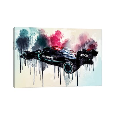 iCanvas "Mercedes-Amg F1 W12 E Performance 2021 Rear View Exterior F1 2021 Race Cars Formula 1" by Sissy Angelastro Canvas Print