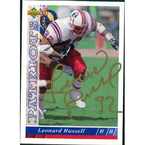 Shop Signed Russell Leonard New England Patriots 1993 Upper Deck