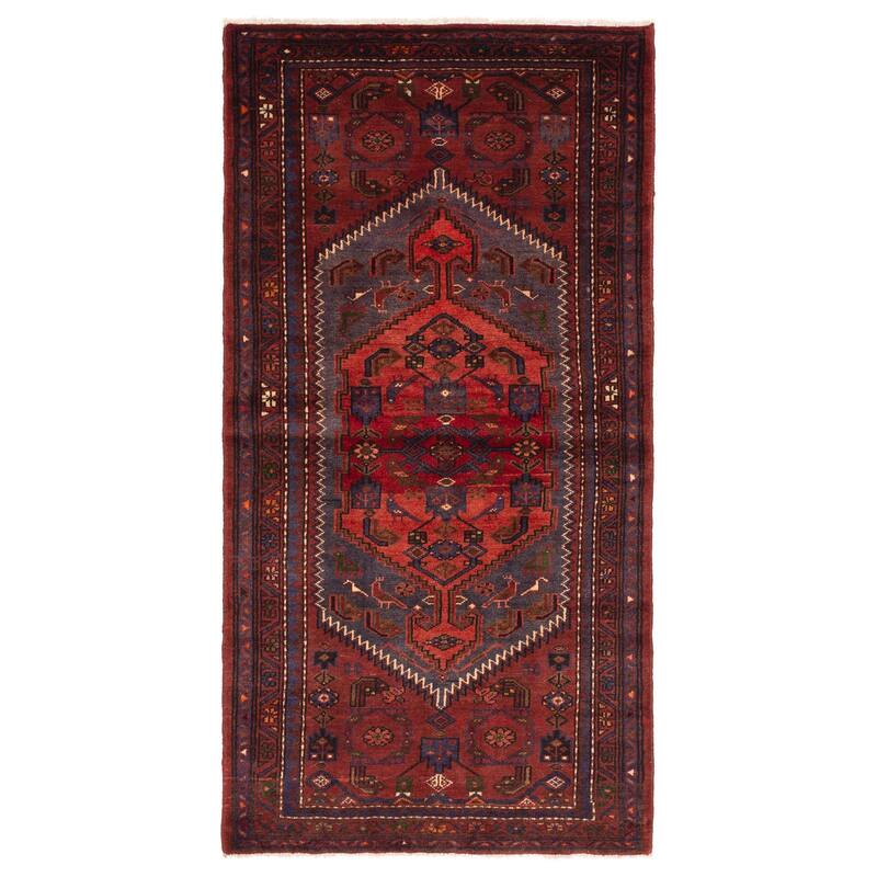 ECARPETGALLERY Hand-knotted Anadol Dark Red Wool Rug - 3'6 x 6'9