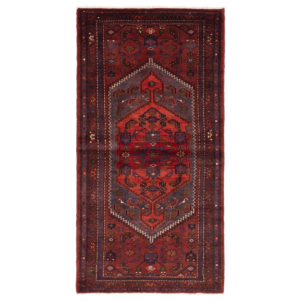 ECARPETGALLERY Hand-knotted Anadol Dark Red Wool Rug - 3'6 x 6'9