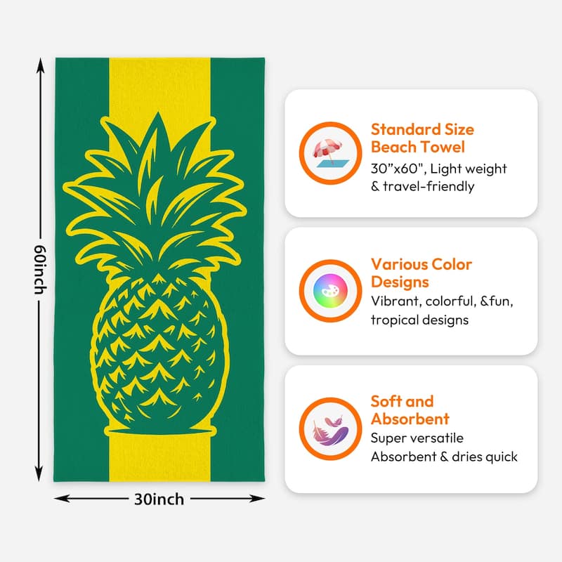 Large Turtle Shark Seahorse Beach Towel Pool Swimming Towels 30" X 60", 35"x70"