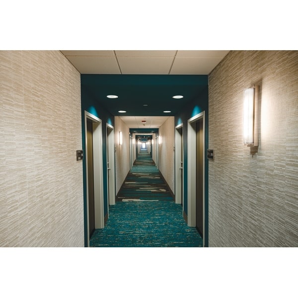slide 2 of 5, Sinclair 18-inch Satin Nickel LED Wall Sconce, White Shade Satin Nickel