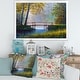 preview thumbnail 1 of 8, Designart 'Morning Sunlight and The Awakening Spring Forest' Lake House Framed Art Print