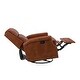 preview thumbnail 69 of 100, Echidna Transitional Genuine Leather Swivel Rocker Nursery Chair with Nailhead Trim by HULALA HOME