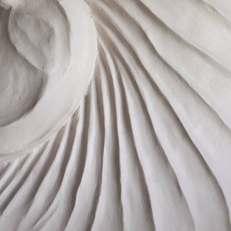 Resin Wall Art Sculptural Texture Panel (Set of 8) - 14" White