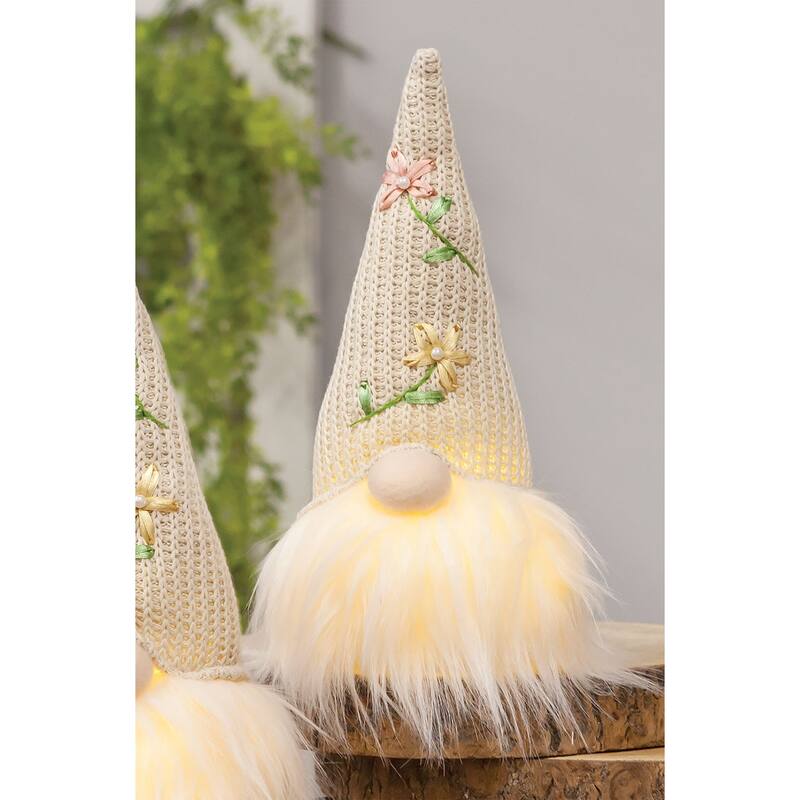 Light Up Sitting Spring Gnome