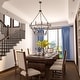 preview thumbnail 72 of 88, Acroma 20-light Modern Farmhouse 40In Round Wagon Wheel Chandelier with UL