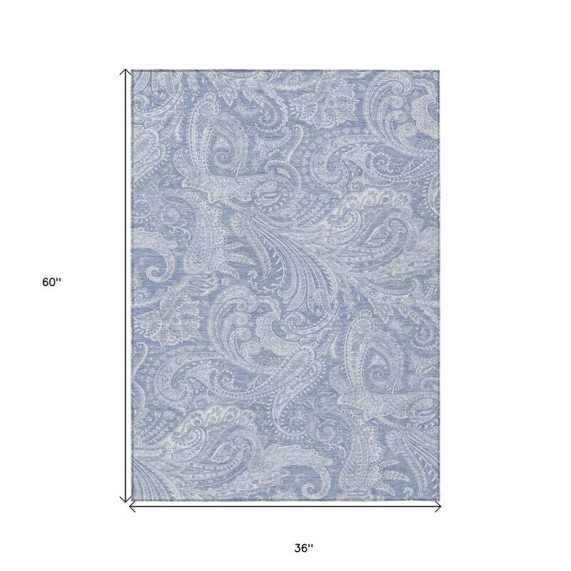 HomeRoots Paisley Transitional Rectangle Outdoor Rug