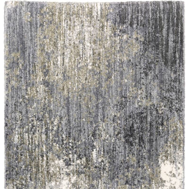 HomeRoots Abstract Shag Rectangle Area Rug