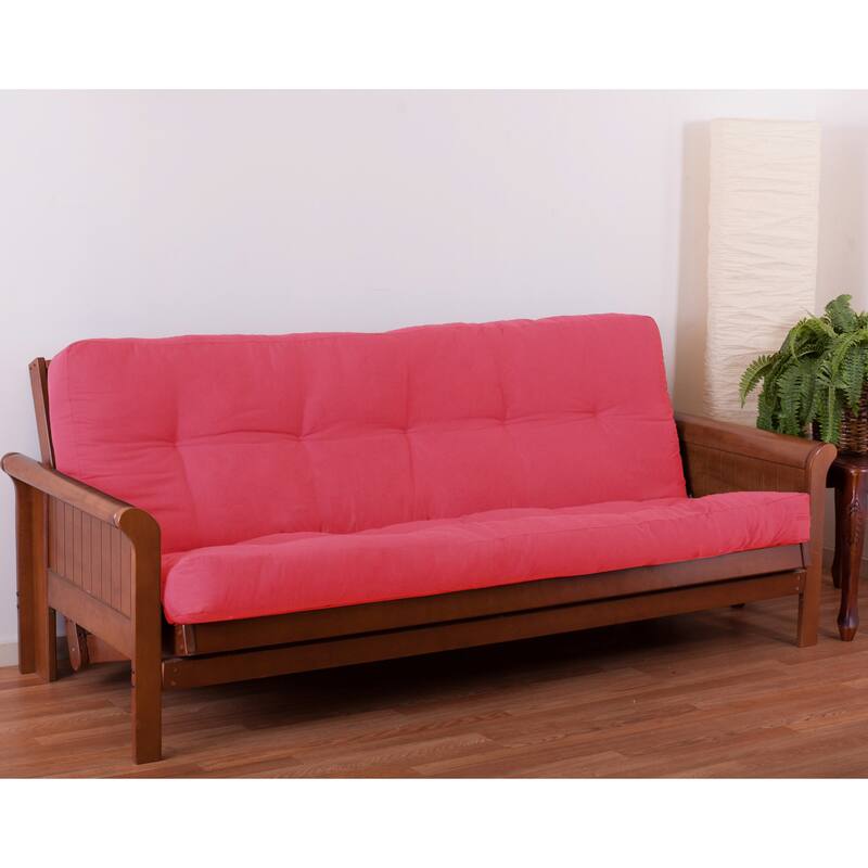 6-inch Thick Twill Futon Mattress (Twin, Full, or Queen) - Full - Bery Berry
