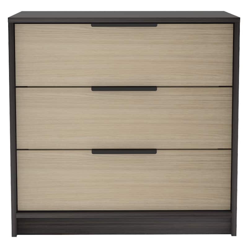 FM Furniture Washington 3 Drawer Dresser with Metal Handles