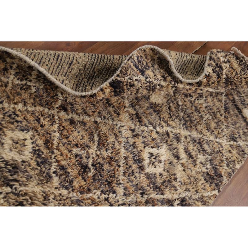 Trellis Plush Moroccan Accent Rug Handmade Wool Carpet - 3'0" x 5'5"