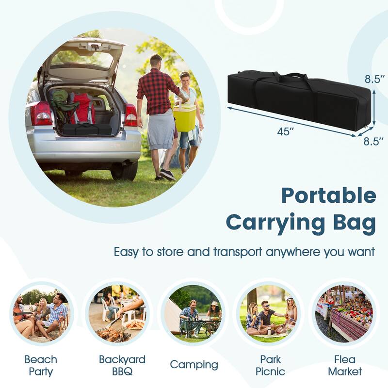 Gymax 14 X 9.2 FT Pop up Canopy Tent w/ 2 Convertible Sidewalls to