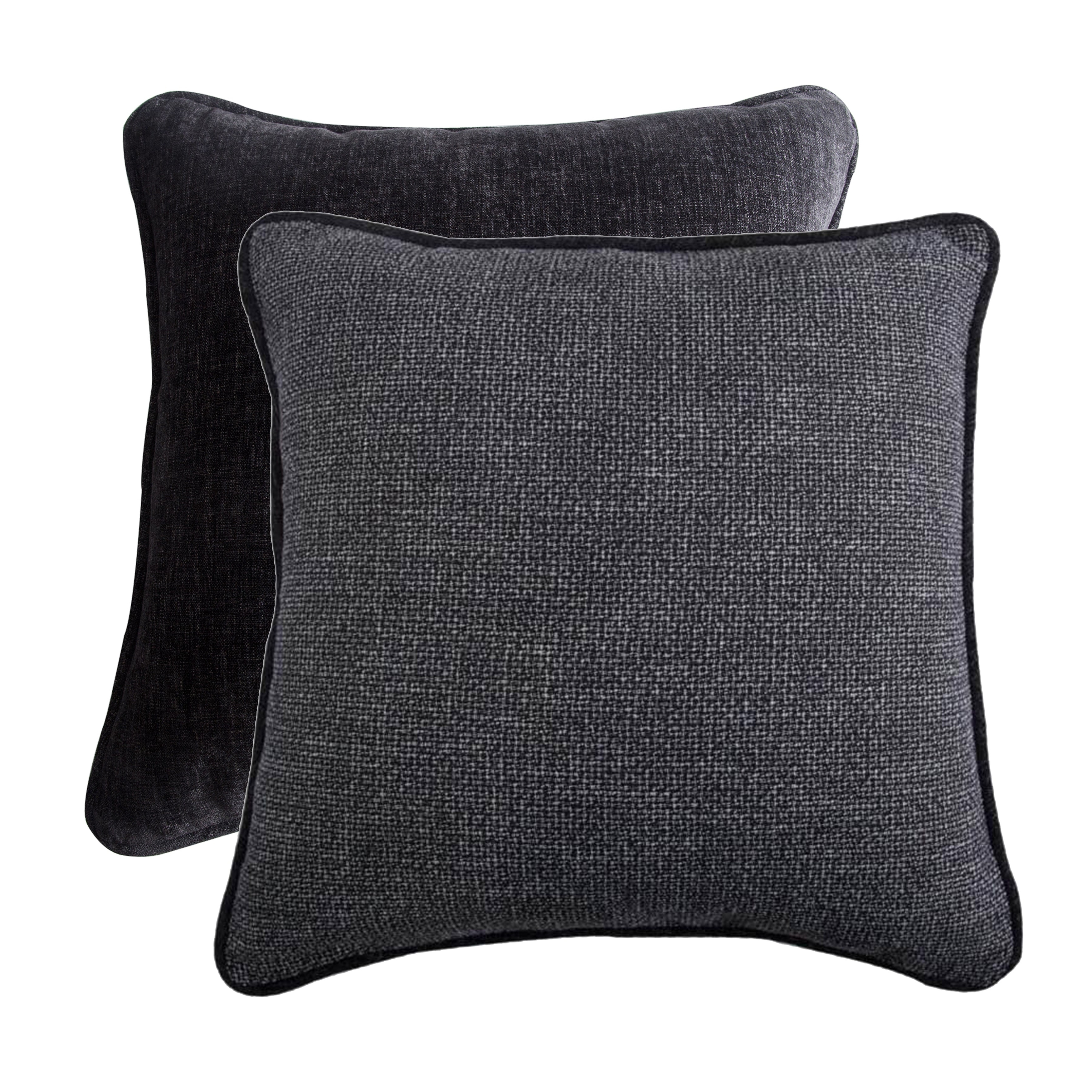 HiEnd Accents Hamilton Chenille Tweed Reversible Euro Sham, 27"x27"