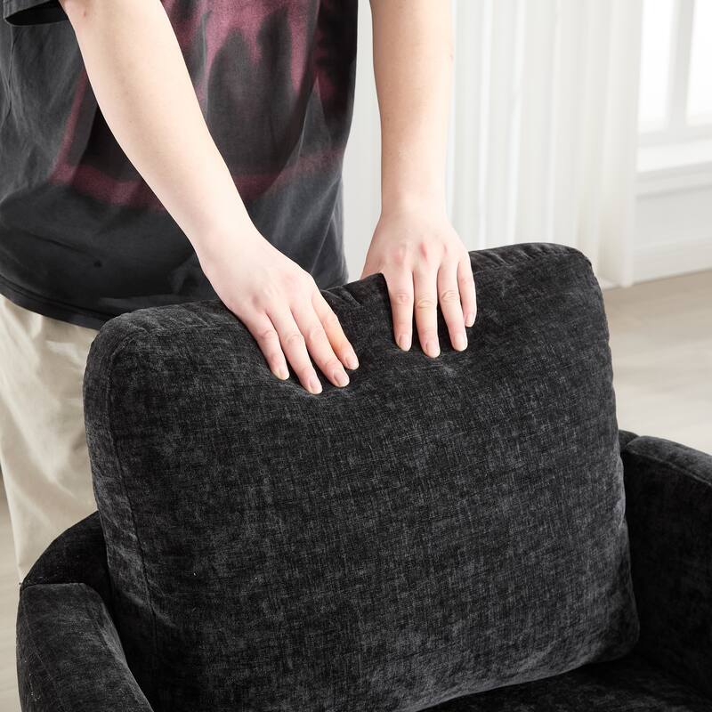 Swivel Chair, Metal 360 Degree Rotating Chassis, Easy To Assemble
