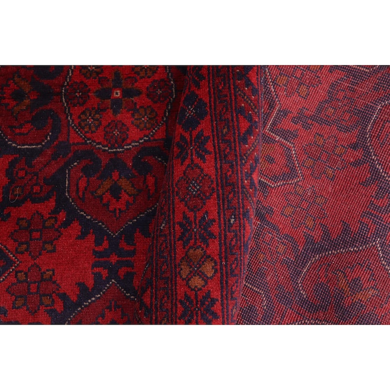 Rustic Biljik Khal Mohammadi Madilyn Red/Blue Rug - 4'10'' x 6'7''