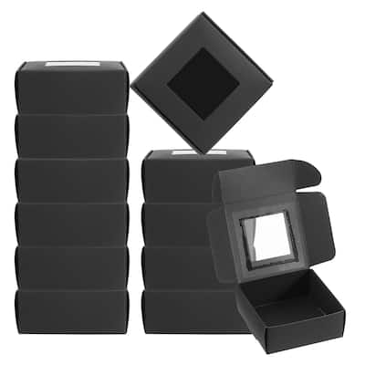 2.5"x2.5"x1" Paper Soap Box with Window, 30 Pack Soap Boxes Square