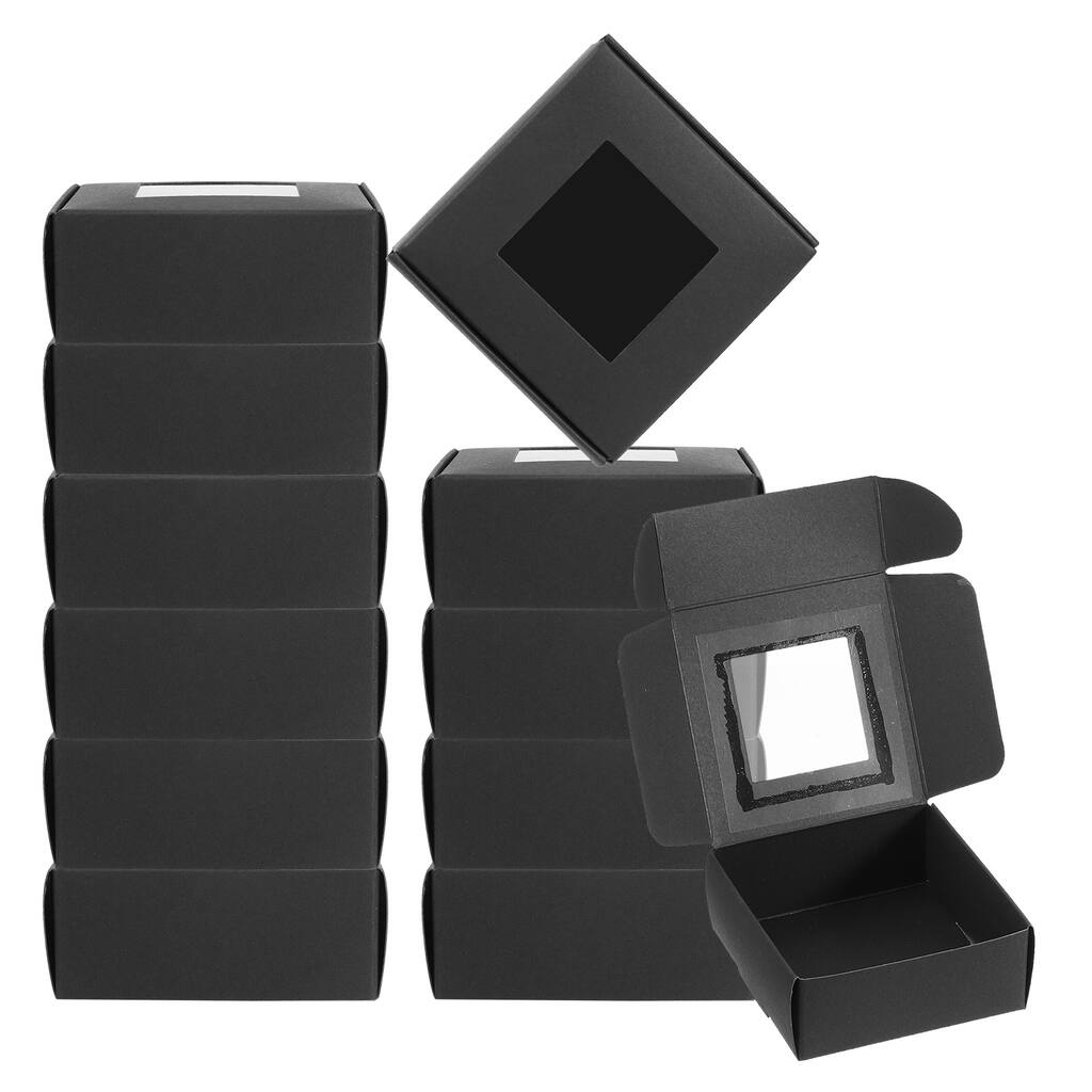 2.5"x2.5"x1" Paper Soap Box with Window, 30 Pack Soap Boxes Square