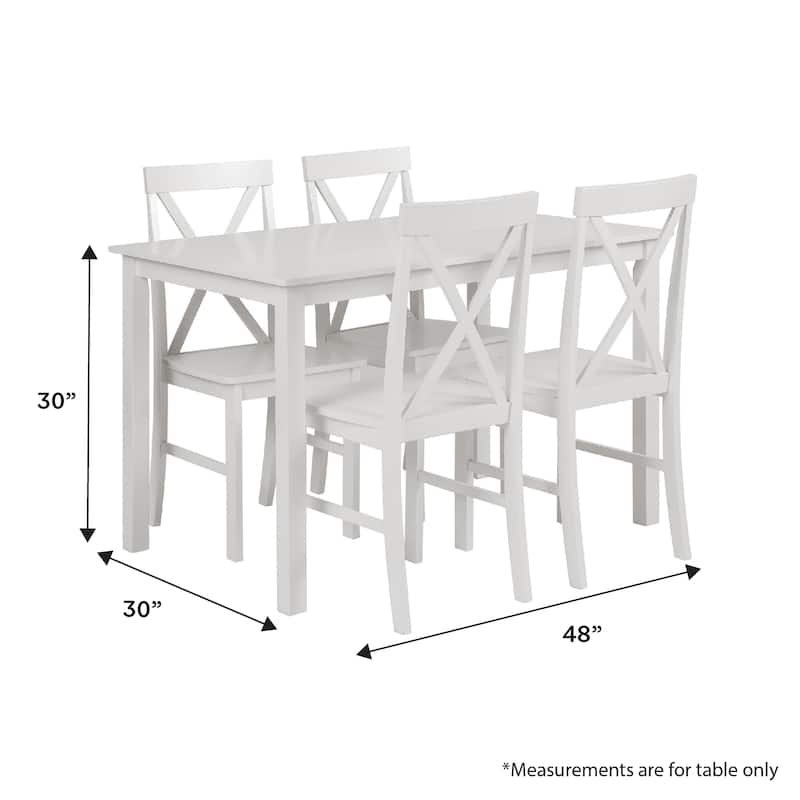Middlebrook 5-Piece Dining Set with X-Back Side Chairs