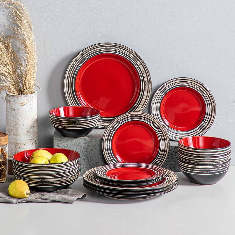 vancasso ARBRE 16-Piece Stoneware Dinnerware Set, Service for 4