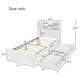 preview thumbnail 6 of 14, Twin Size Storage Platform Bed Frame with 4-Shelves & 2-Drawers, White Finish Kids Bed Frame with LED Light and Silent Slats
