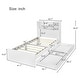 preview thumbnail 3 of 9, Twin Storage Platform Bed w/ LED Light, 4 Shelves and 2 Drawers, White