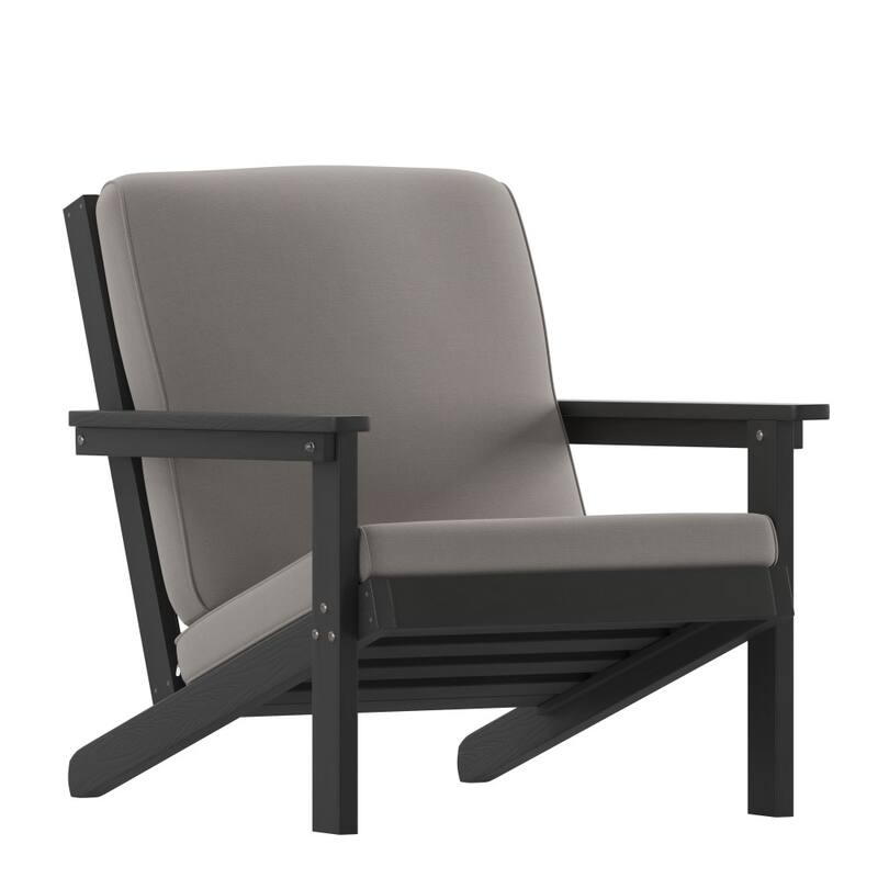 All-Weather Poly Resin Adirondack Style Chair & Cushions