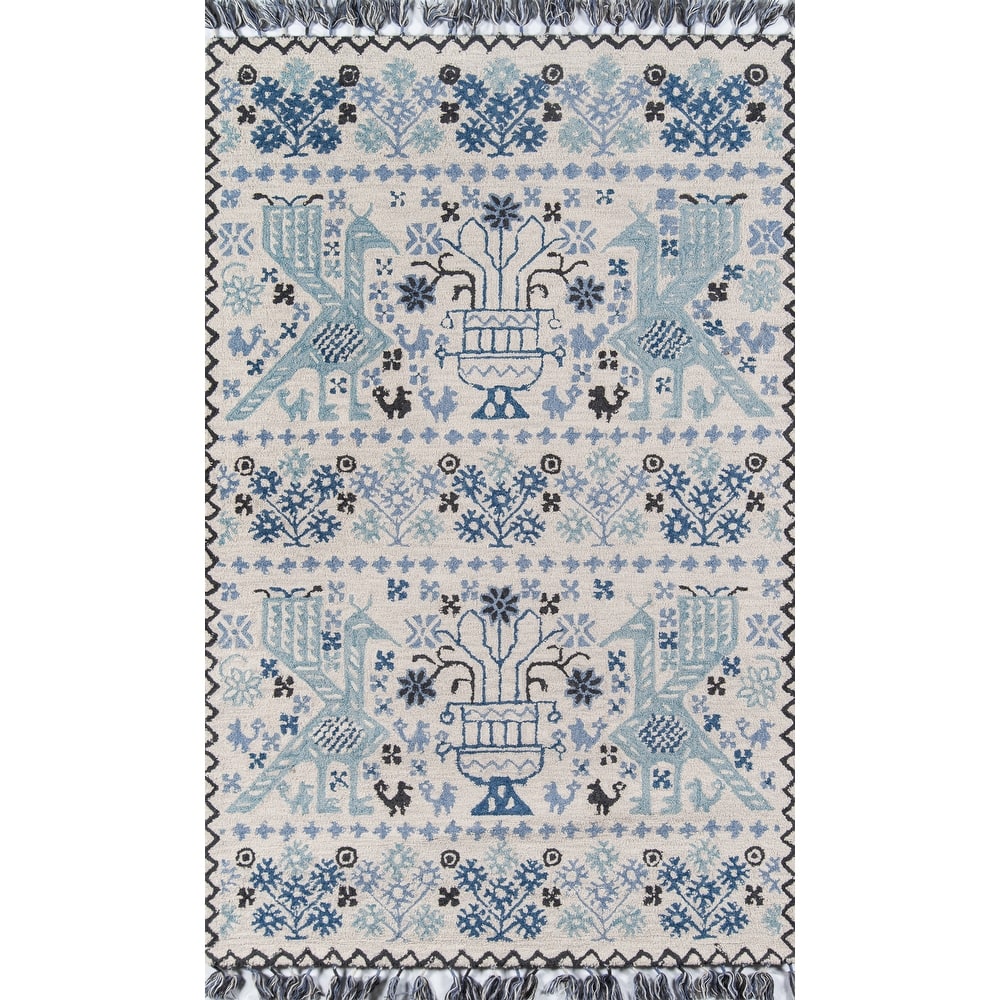 Momeni Tahoe Hand-tufted Wool Blue Area Rug