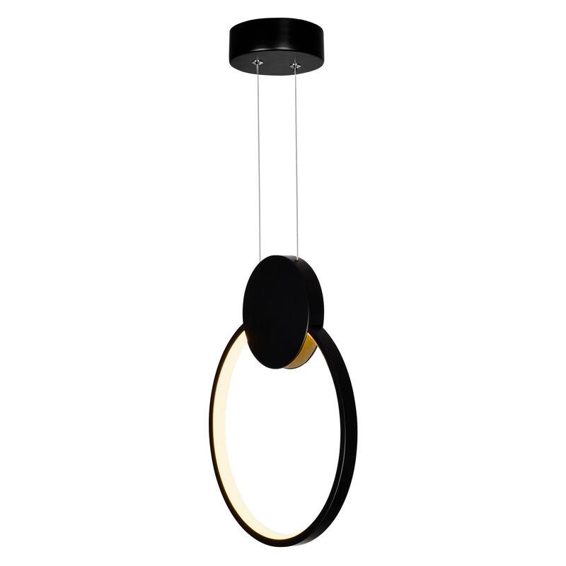 Pulley 10 in LED Black Mini Pendant