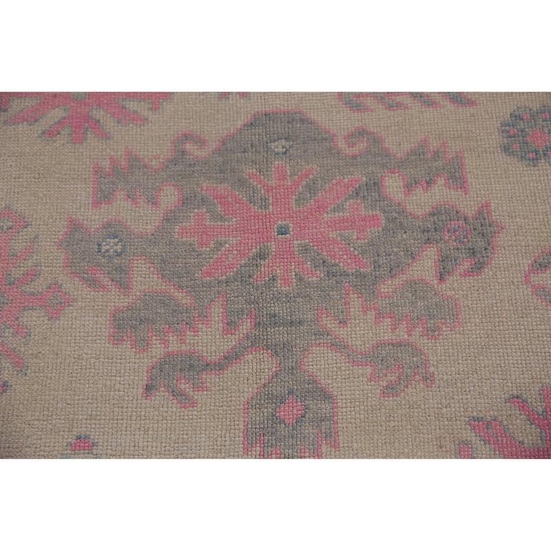 Hand Knotted Oriental 100% Wool Carpet Transitional All-Over Beige & Ivories Oushak Area Rug - 12' 4'' X 9' 0''