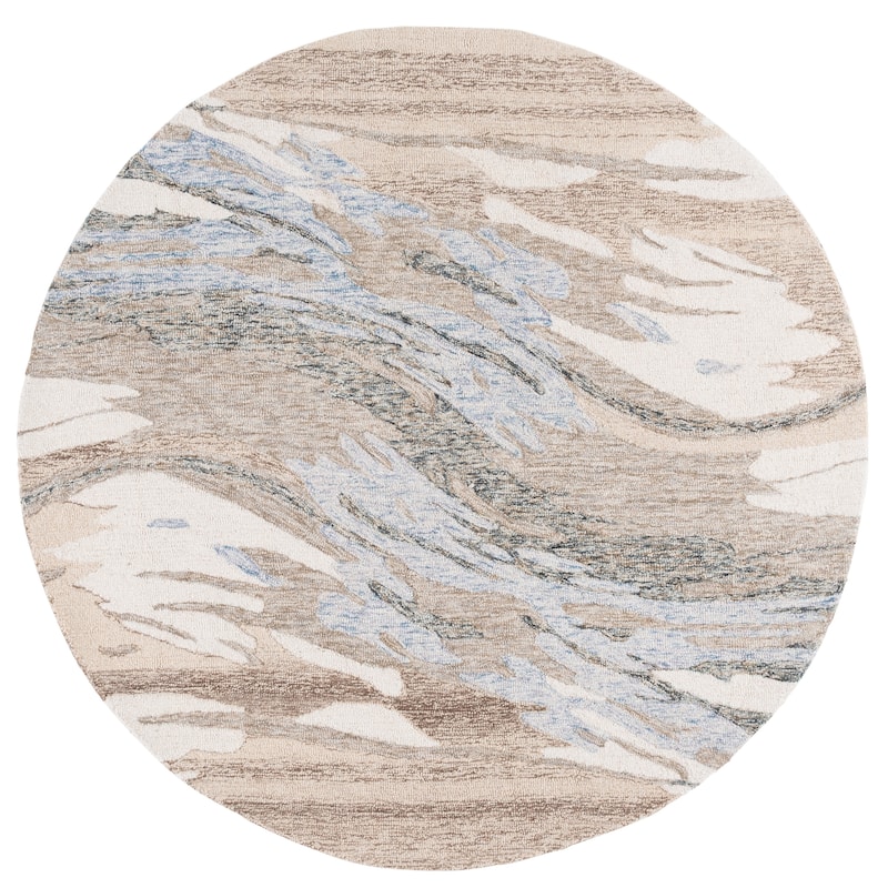 SAFAVIEH Handmade Metro Sujata Wool Rug - Ivory/Beige - 6' Round