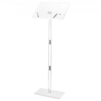 Portable Acrylic Lectern with Book Clips and Adjustable Angle