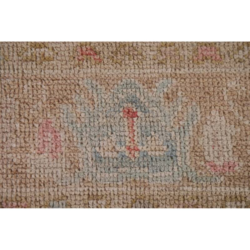 Brown Oushak Oriental Area Rug Handmade Wool Carpet - 2'10"x 4'11"