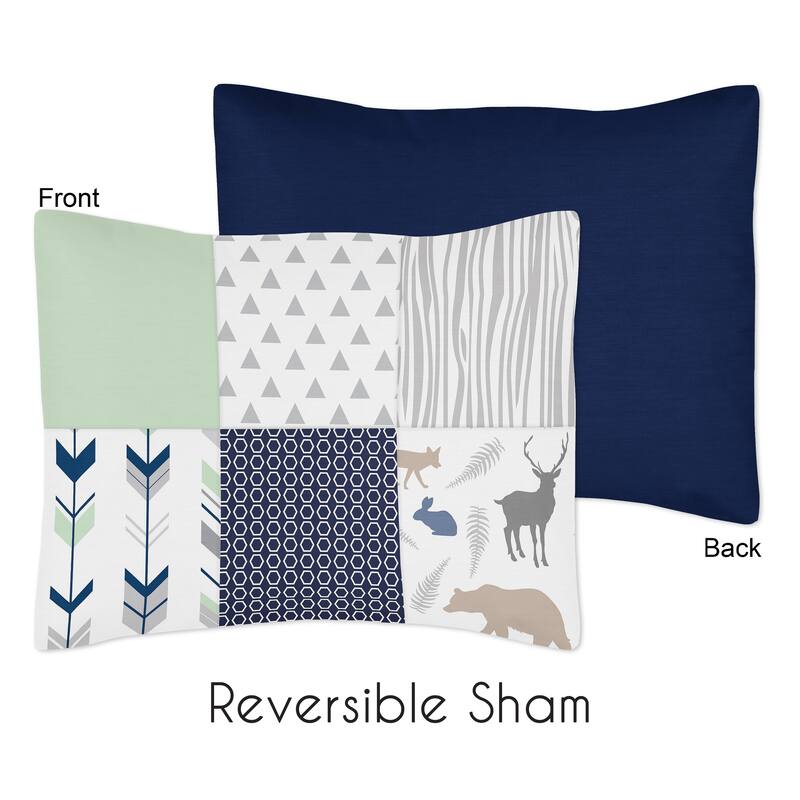 Sweet Jojo Designs Navy and Mint Woodsy Comforter Set