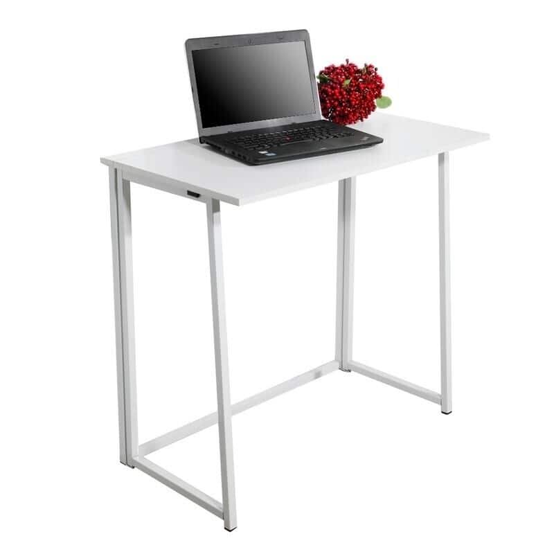 Porch & Den Elliott Folding Writing PC Office Table Desk - White
