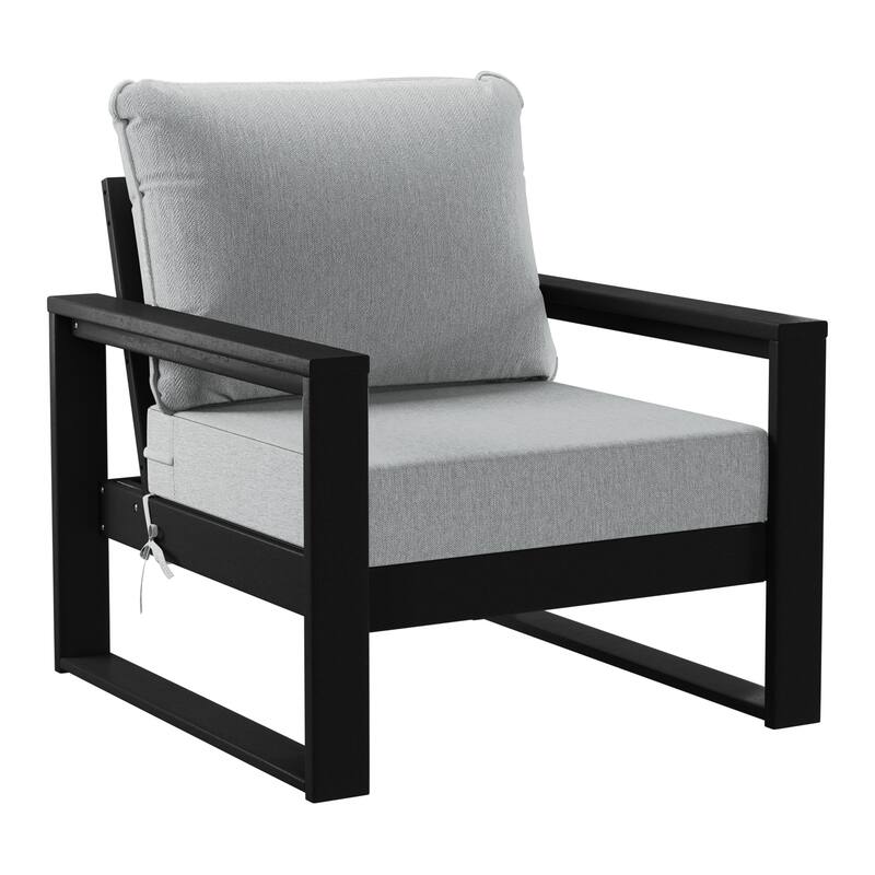 Endless Patio Deep Seating Club Chair with Black Frame (Set of 2)