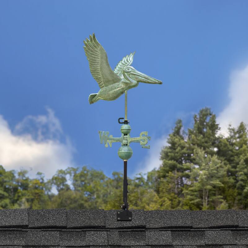 Pelican Weathervane - Blue Verde Copper by Good Directions