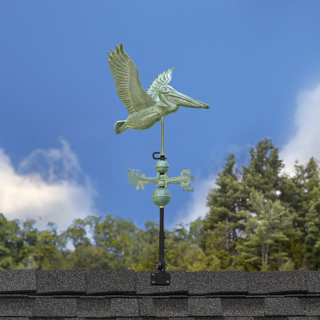 Pelican Weathervane - Blue Verde Copper by Good Directions