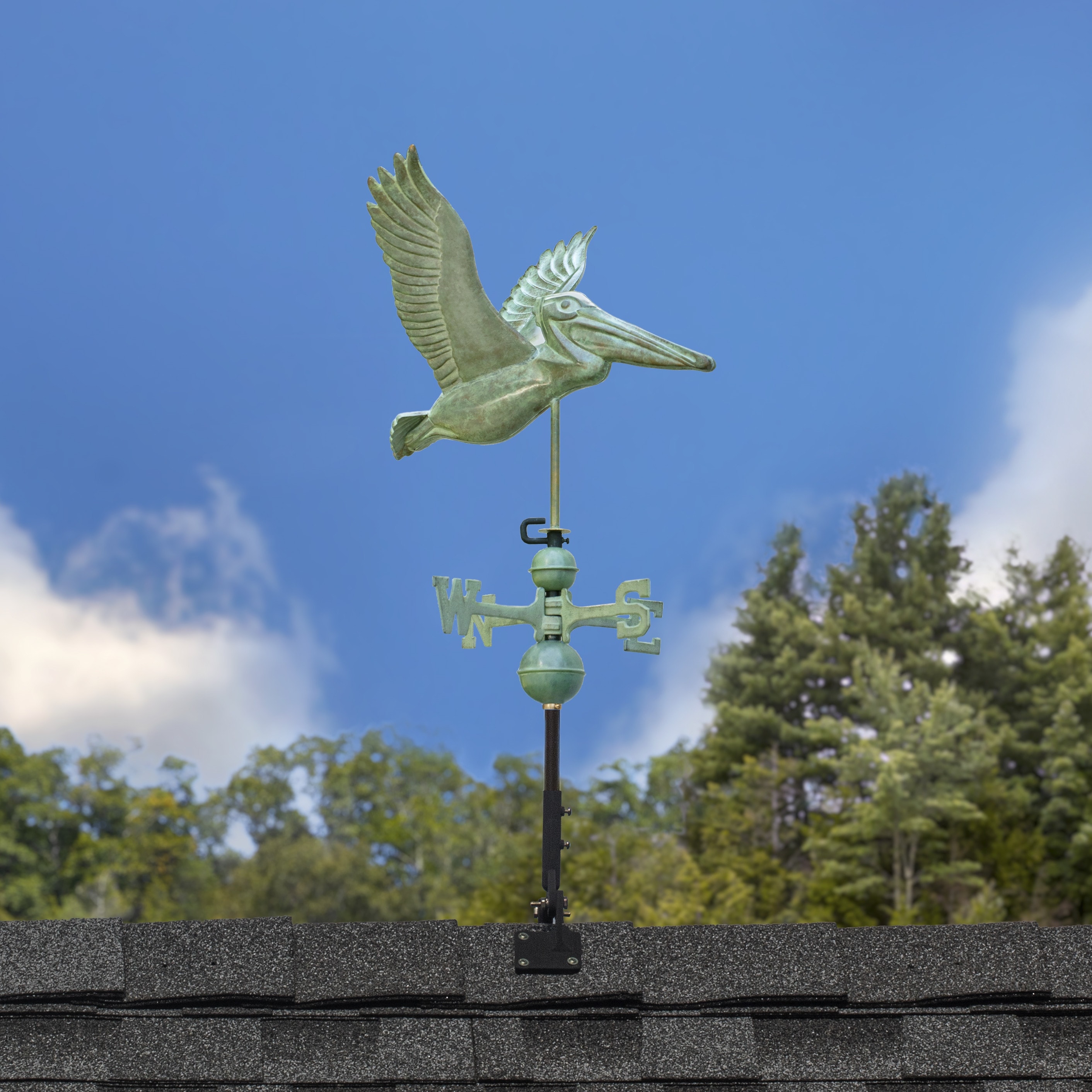 Pelican Weathervane - Blue Verde Copper by Good Directions