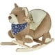 preview thumbnail 1 of 7, Baby Plush Animal Rocker with Pedals in Bear Themed Brown - Assembly Required - Toddler