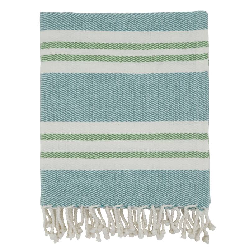 Throw Blanket With Stripes