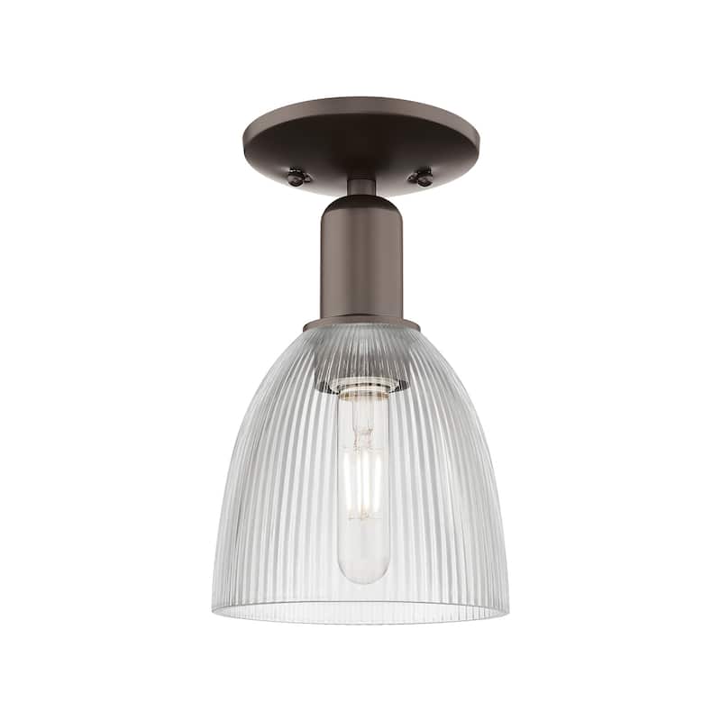 Innovations Lighting 716-1C-11-6 Castile Semi-Flush Castile 6" Wide - Oil Rubbed Bronze / Clear
