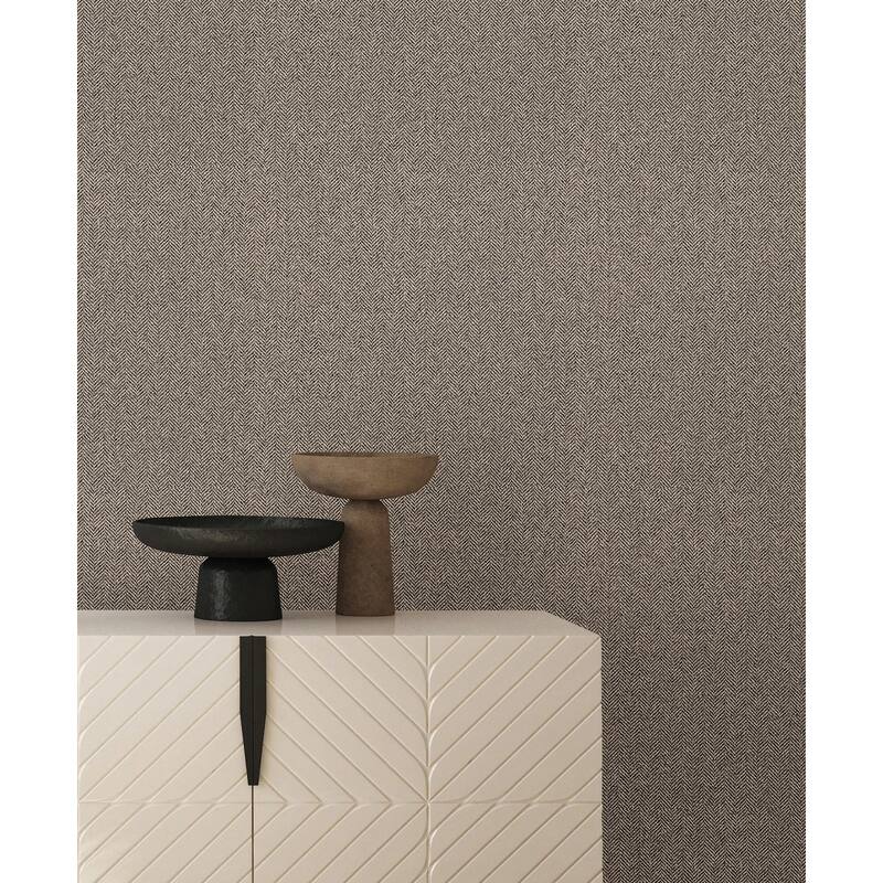 York Wallcoverings Tailored Chevron Latte Wallpaper