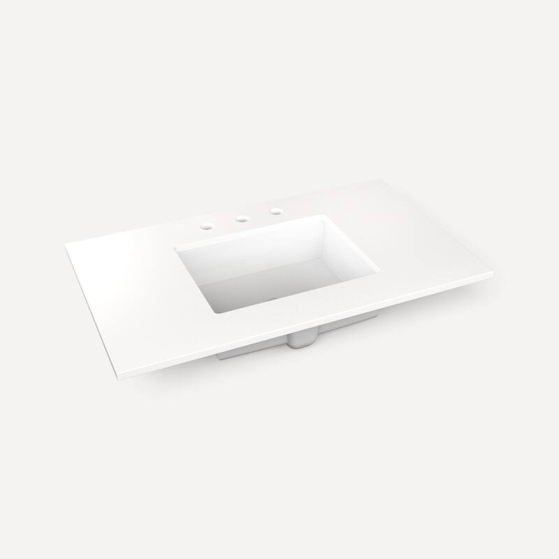 Robern TB37UCO-8 37" Quartz Vanity Top for Widespread Faucet