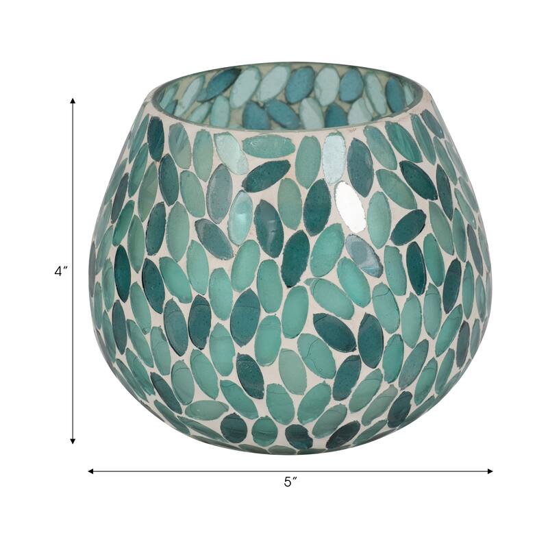 Sagebrook Home Glass, 5" 17 Oz Scented Candle, 4"H - 5" x 5" x 4"