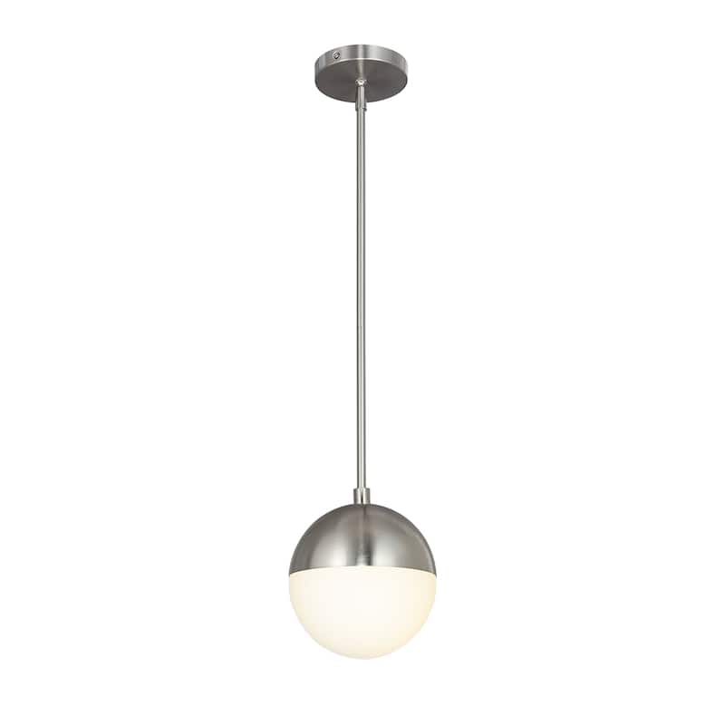 EVOLV Fusion Ion 7-inch Pendant with Opal Glass - Brushed Nickel