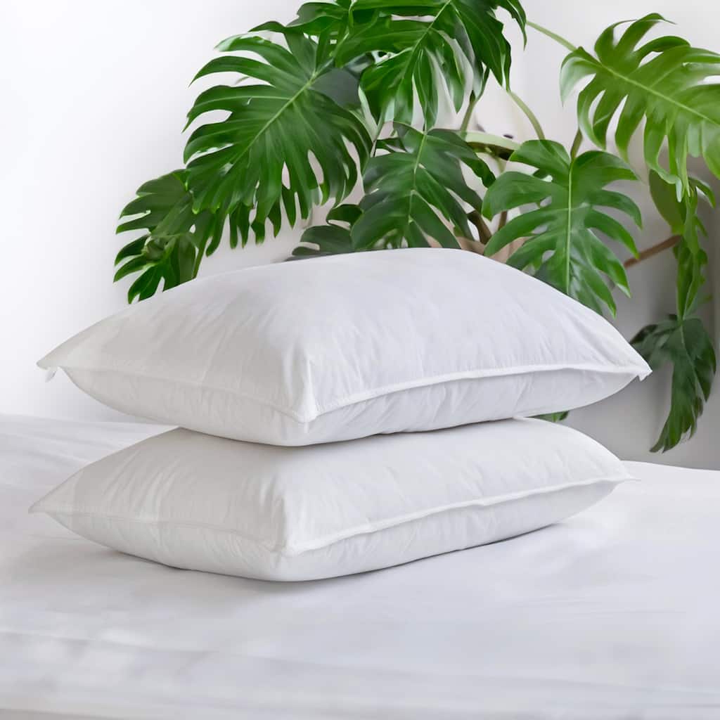 Tencel Natural Cotton Shell 600 Fill Power White Down Cooling Cloud-like Pillow Manufactured in Canada