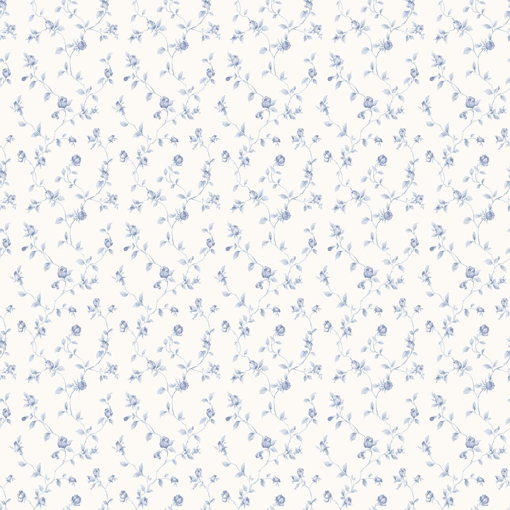 Galerie Wallcoverings Miniatures 3 Rose Bud Trellis Vine Design Vinyl on Non-woven Matte Wallpaper Roll